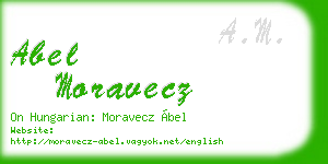 abel moravecz business card